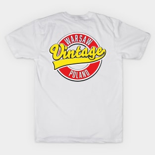 Warsaw Poland vintage style logo T-Shirt